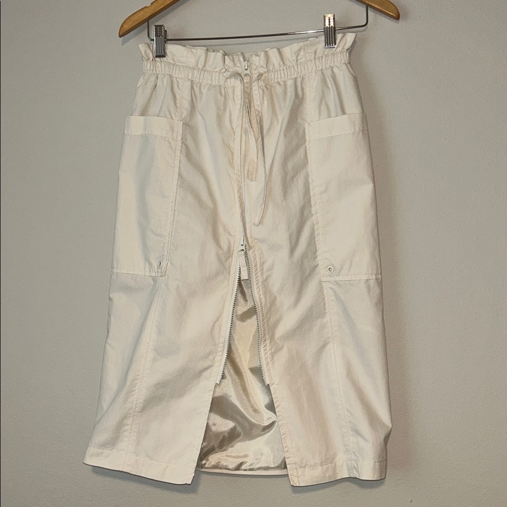 Free People Ivory Shell Cargo Utility Skirt Size XS TP zip front - Picture 12 of 12